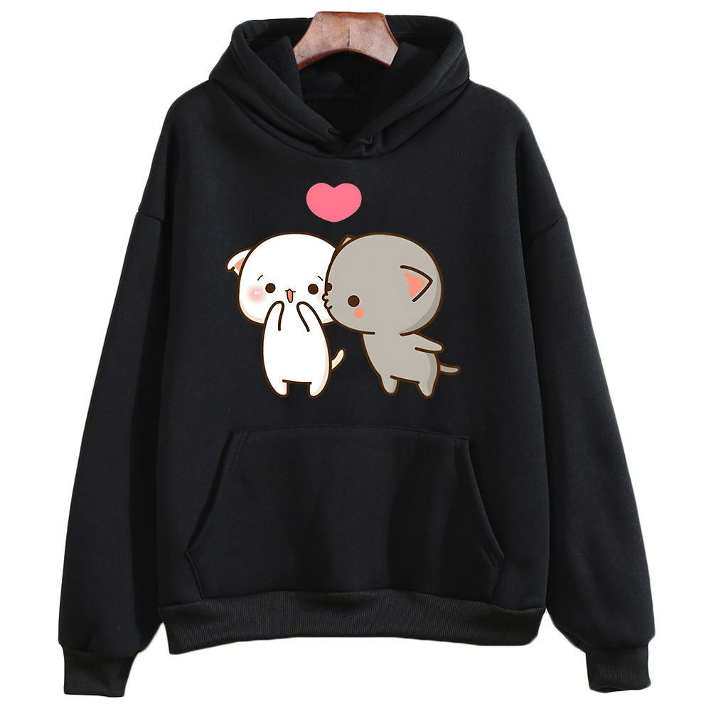 New Printed Pocket Drawstring Hoodie