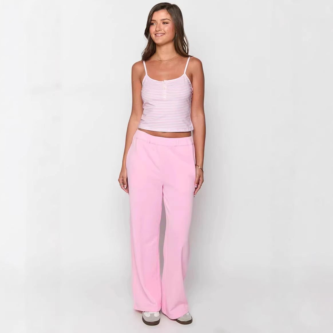 Womens High-waisted Straight-leg Jogger Pants Trendy And Stylish