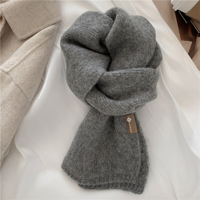 Soft Waxy Knitted Cashmere Warm Scarf Student Girl