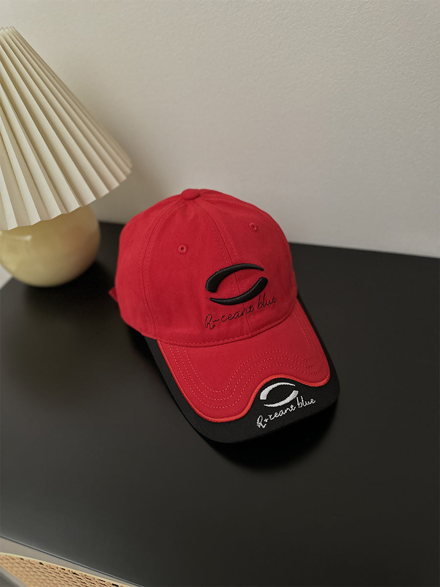 Patchwork Color Big Head Circumference Baseball Cap Outdoor Embroidered Sun Protection Sun Hat