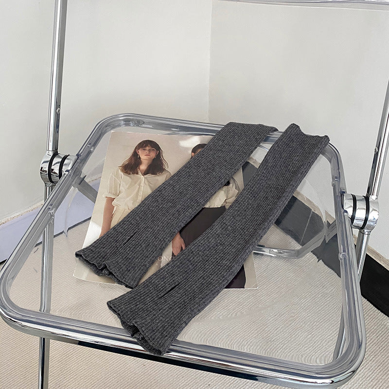 Women's Solid Color Sweet Sleeves Toe Korean Style Wool