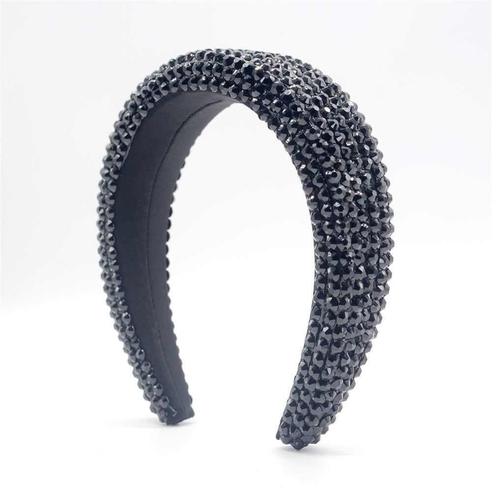 Baroque Hairband Wide Edge Diamond Hairband