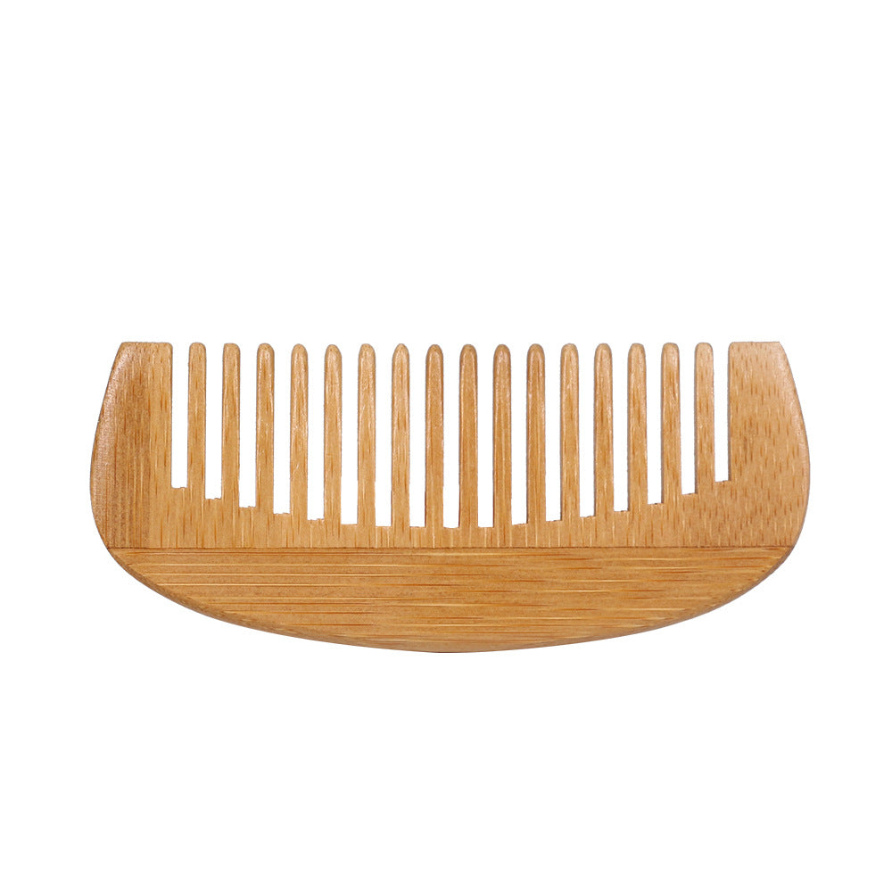 Naturlig bambustræ hårkam massage hovedbund antistatisk herrekam 12x5,2 cm damehårstylingredskab hovedmeridian massagekam