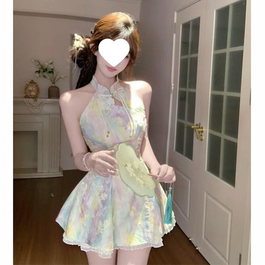 New Chinese Style Slimming Sense Of Design Short Dress
