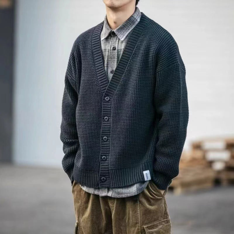 Retro Fashionable Knitted Cardigan Men's Sweater