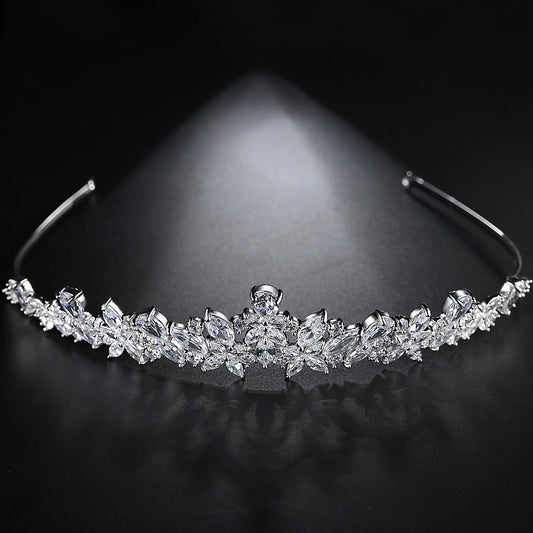 Copper Inlaid Zircon Fashion Temperament Bride Simple Hairband