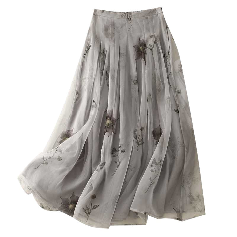 Artistic Vintage Loose-fitting Casual Double-layer Skirt