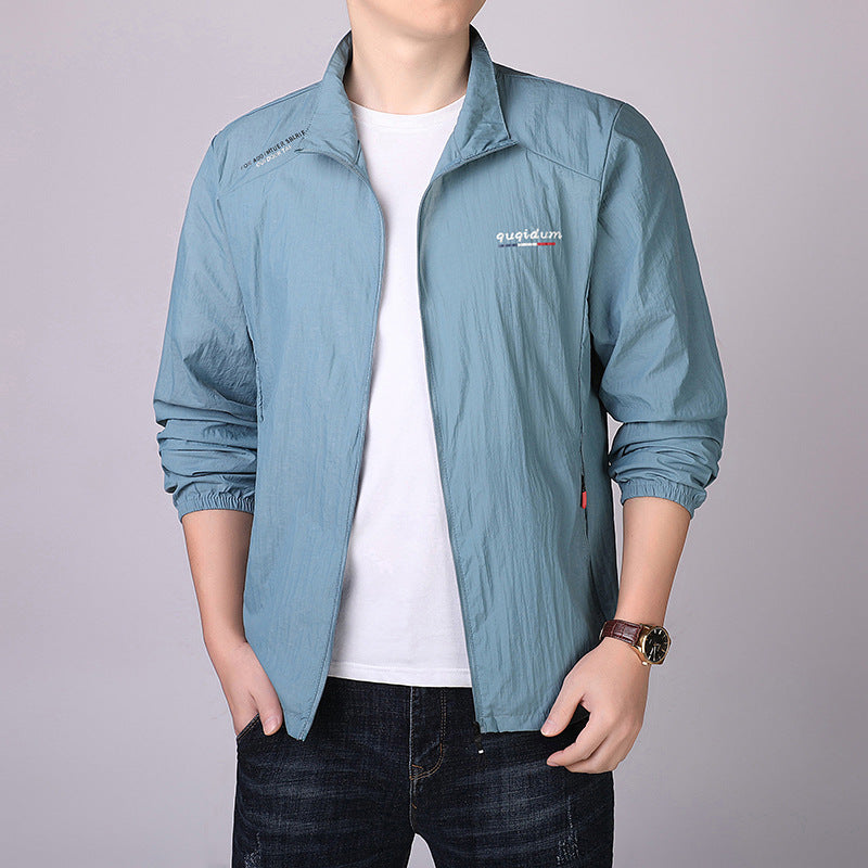 Ice Silk Sun Protection Stand-up Collar Thin Coat Outdoor Breathable Fishing Sun-proof Clothes