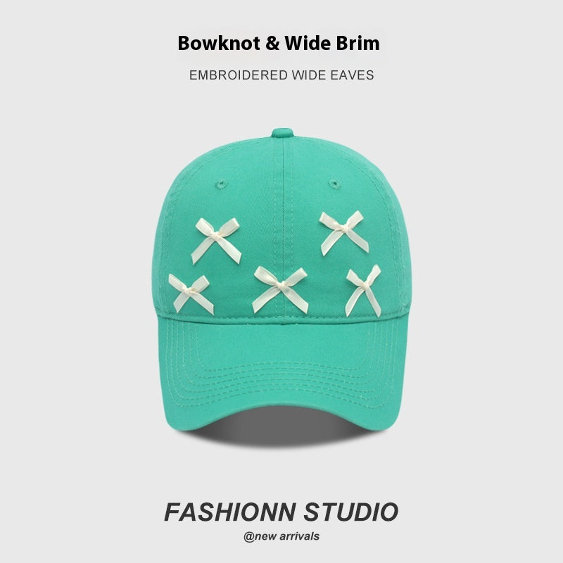 Bow Baseball Cap Female Sweet And Cute