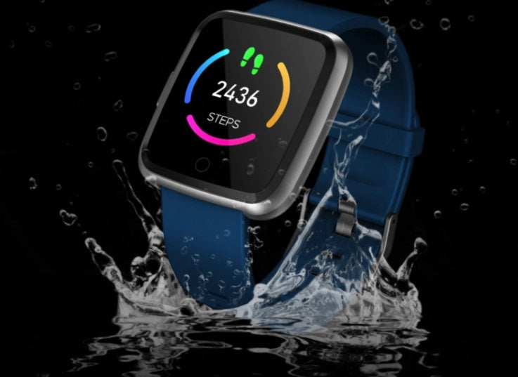 Y7 color screen smart bracelet Q3 steel belt large screen IP68 waterproof step counter heart rate information push foreign trade explosions hot sale