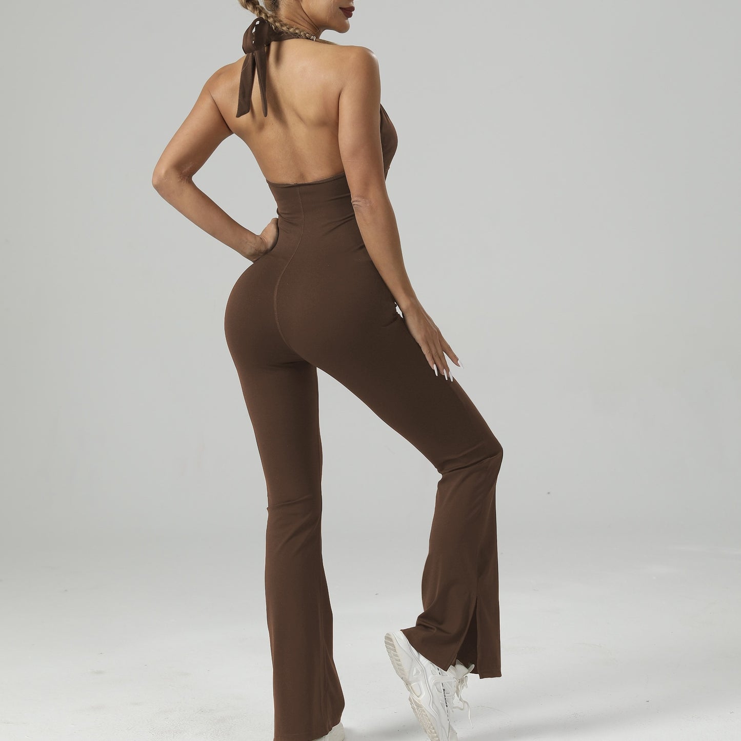 Tynde Yoga Tøj Jumpsuit til Kvinder Afslappet Let Trompetben
