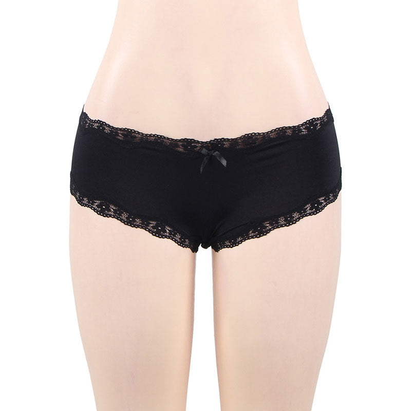 European And American Large Size Women's Underwear Lace Bow Lace