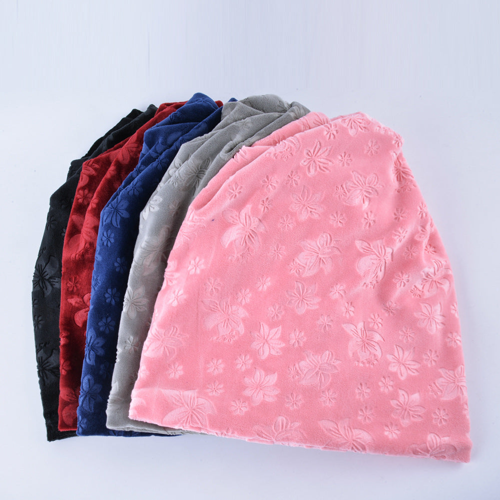 Women's Fashion Plush Pullover Cap Solid Color Hat