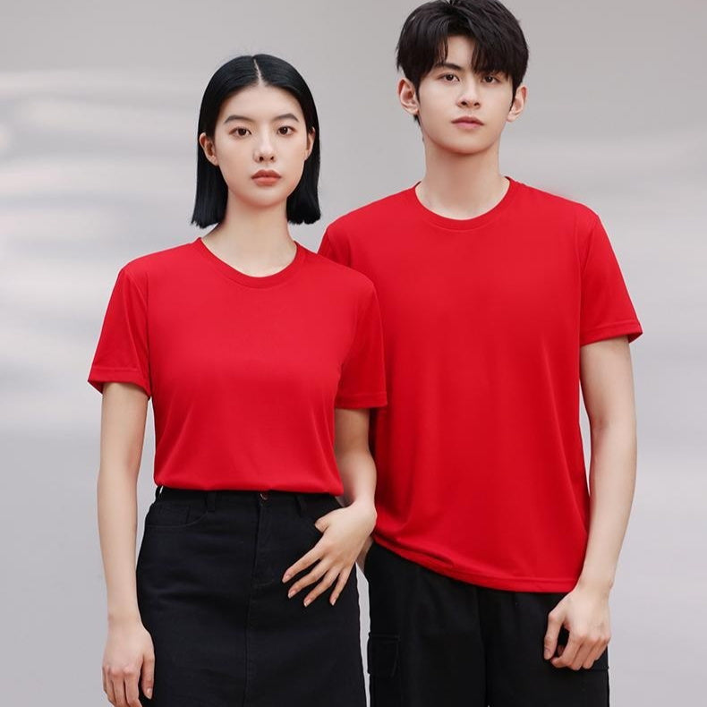 Round Neck Mercerized Cotton White Short Sleeve