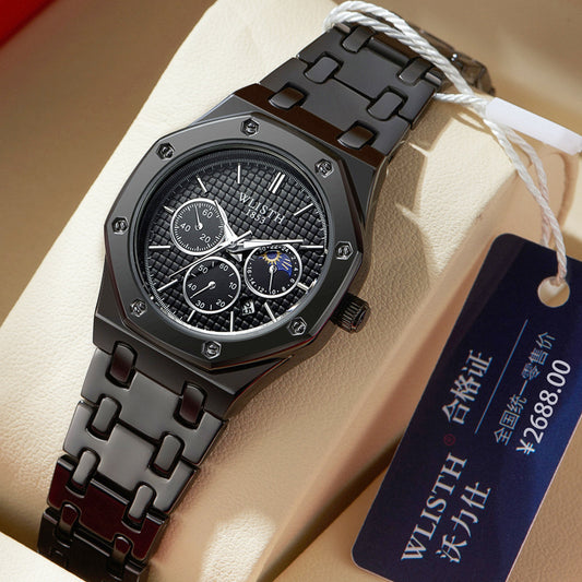 Women's Watch Luminous Steel Strap Calendar