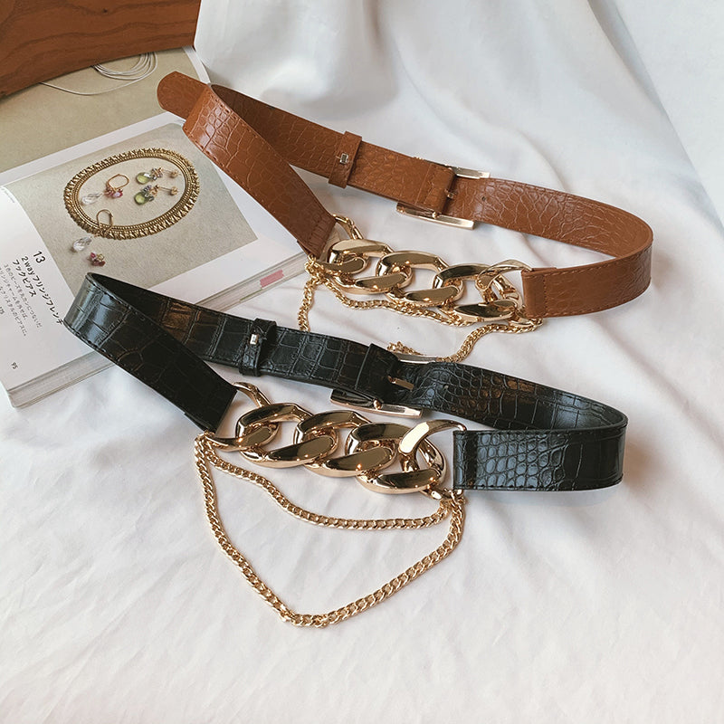 Versatile casual PU belt