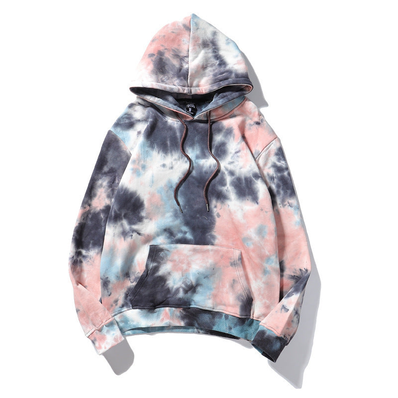 Mørk Style Tie-dye Gradientfarvet Hong Kong Style Hættetrøje