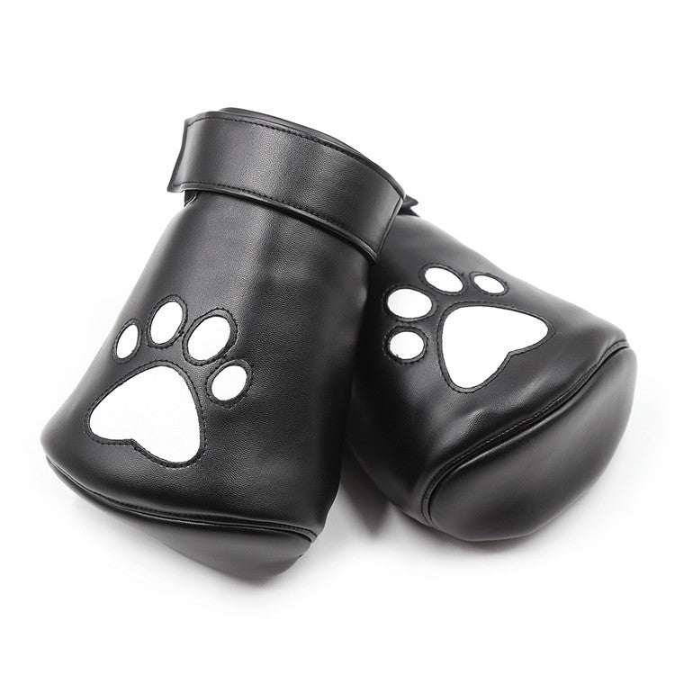 Sponge Filled Bright Leather PU Handcuffs