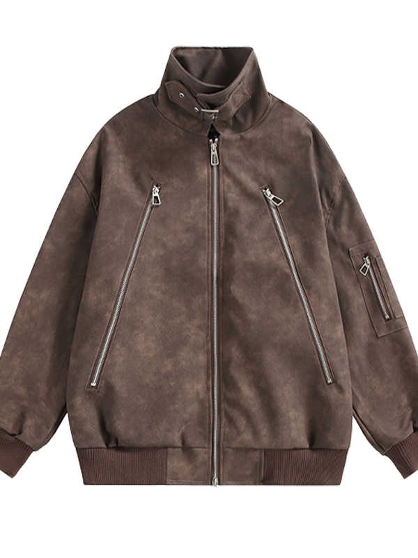 Men's Autumn And Winter High-grade Fashion Brand American Retro Motorcycle Clothing Coat