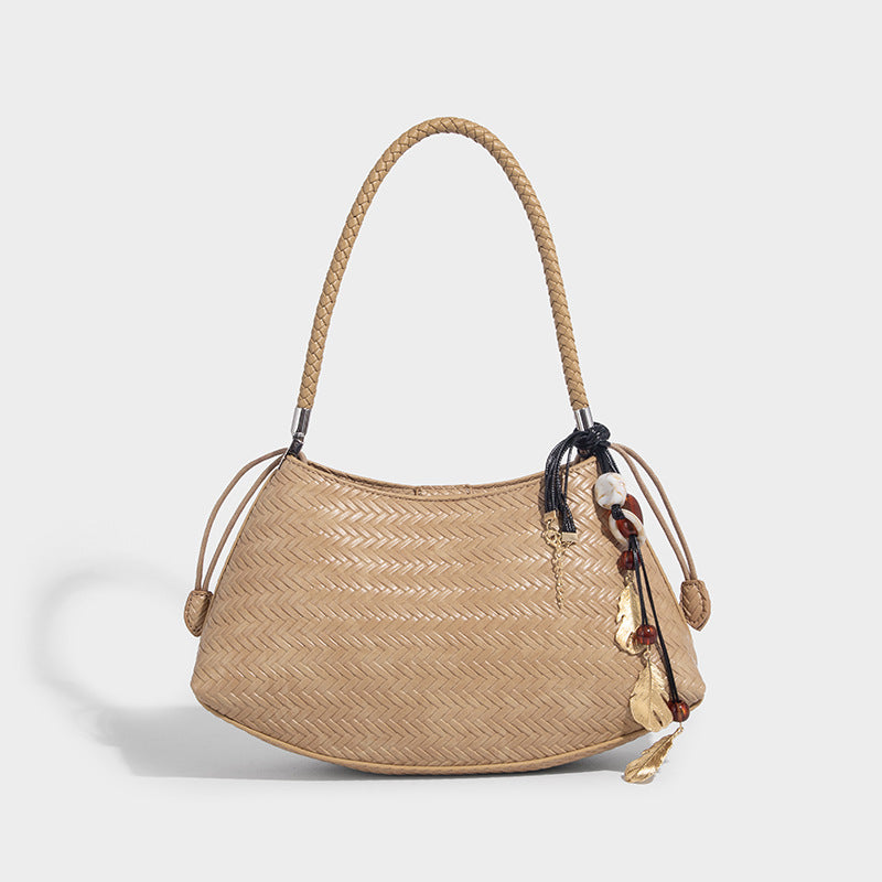 Knitted Underarm Bag Commuter Versatile Shoulder Handbag