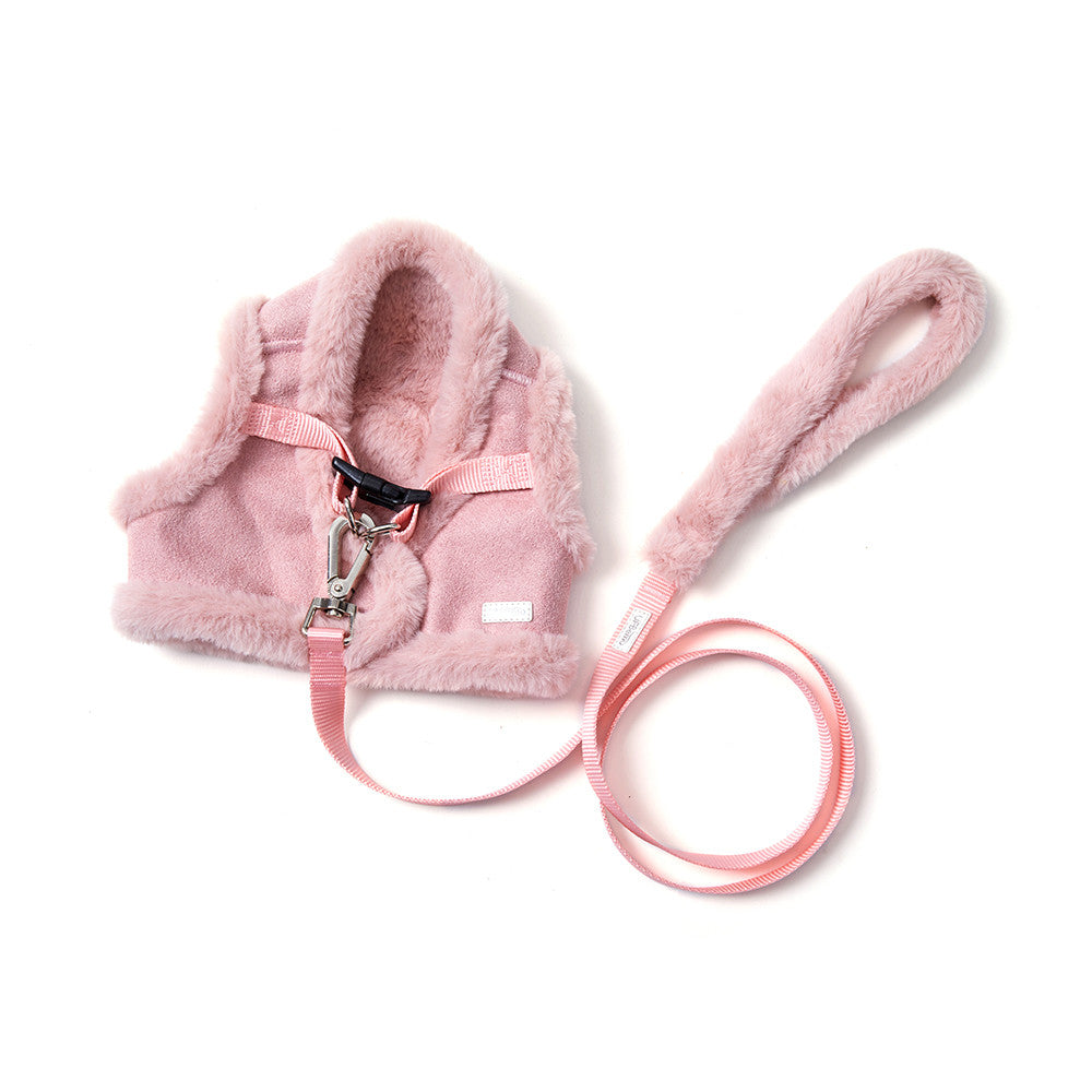 Cute rabbit fleece adjustable dog leash for small and medium-sized dogs