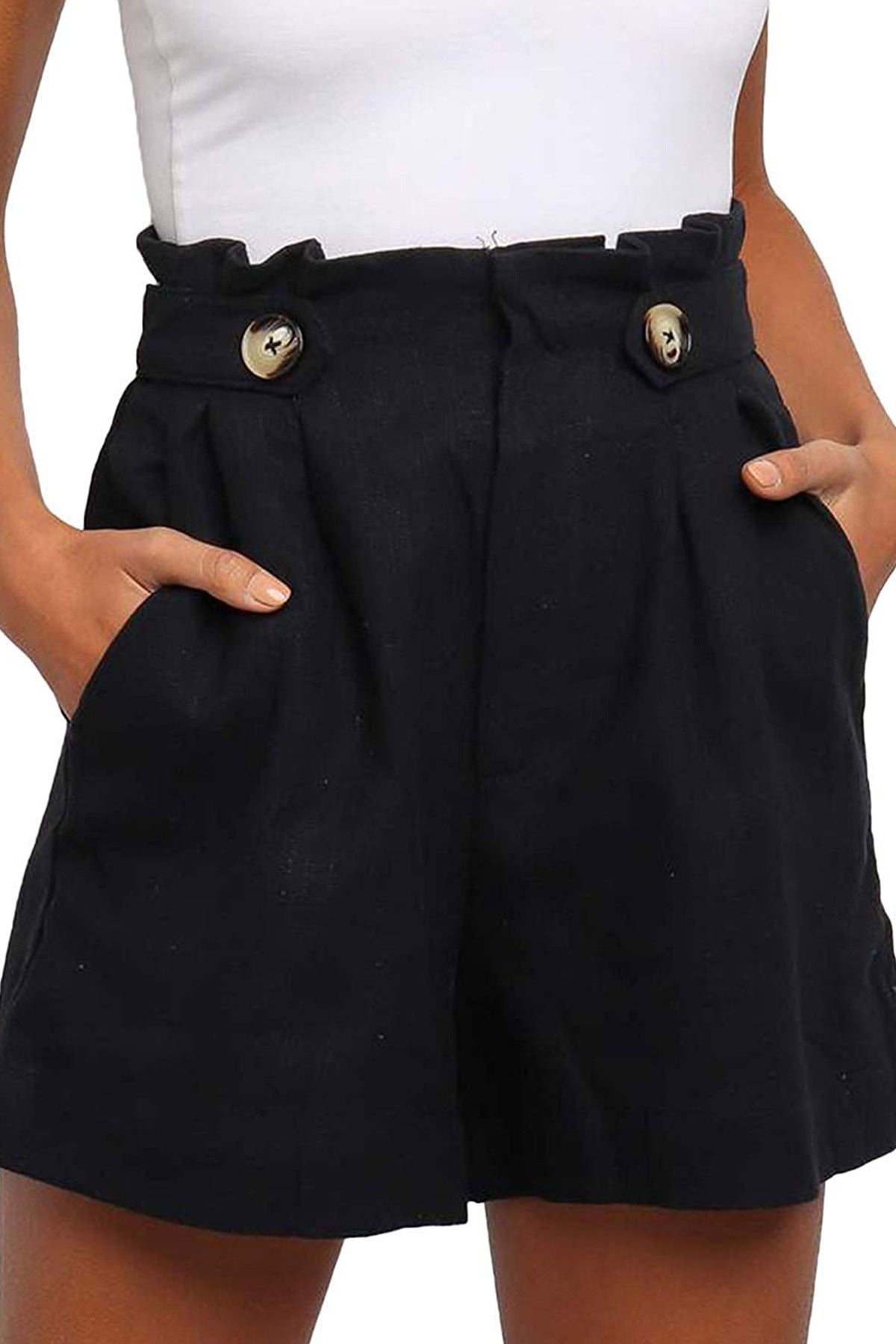 Loose cotton and linen wide-leg pants