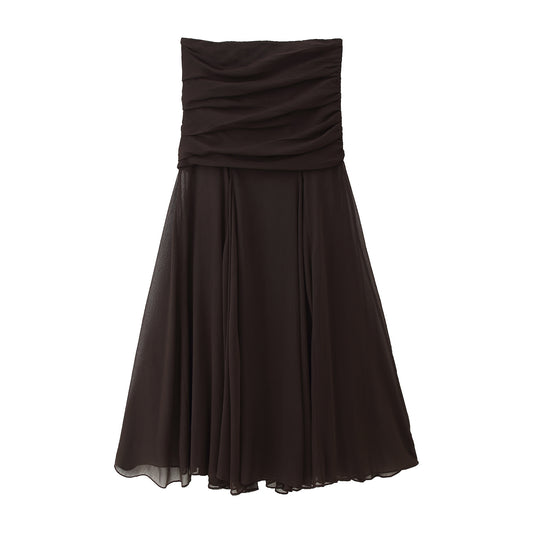 Summer Translucent Pleated Skirt