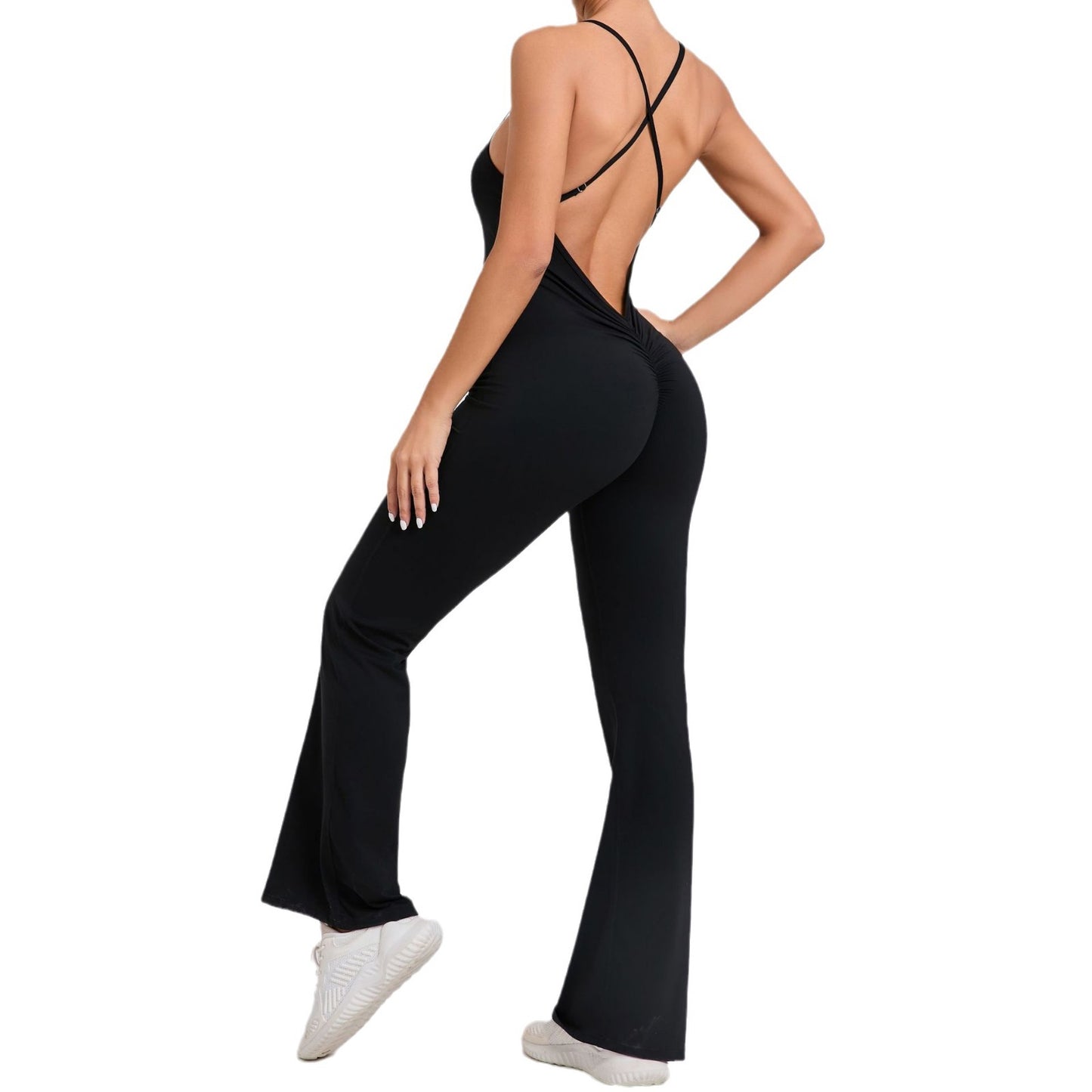 Shoulder Strap Horn Yoga Jumpsuit