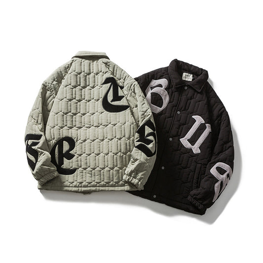 Men's Plastered Rhombus Jacket Padded Coat