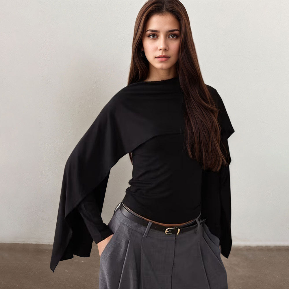 Fashion Mørk High-End Kappeærme Dame Top