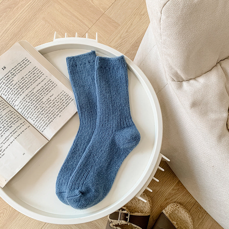 Solid-color Womens Socks Made From Cashmere