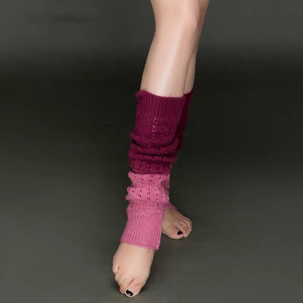 Gradient Color Socks Warm Irregular Loose