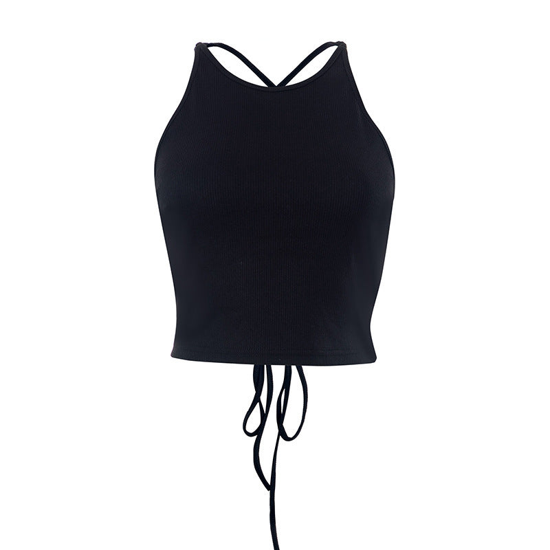 Sleeveless Strap Bare Back Short Hot Girl Camisole