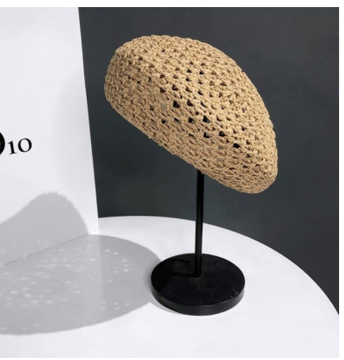 Hollow Braided Bud  Net Red British Painter Hat