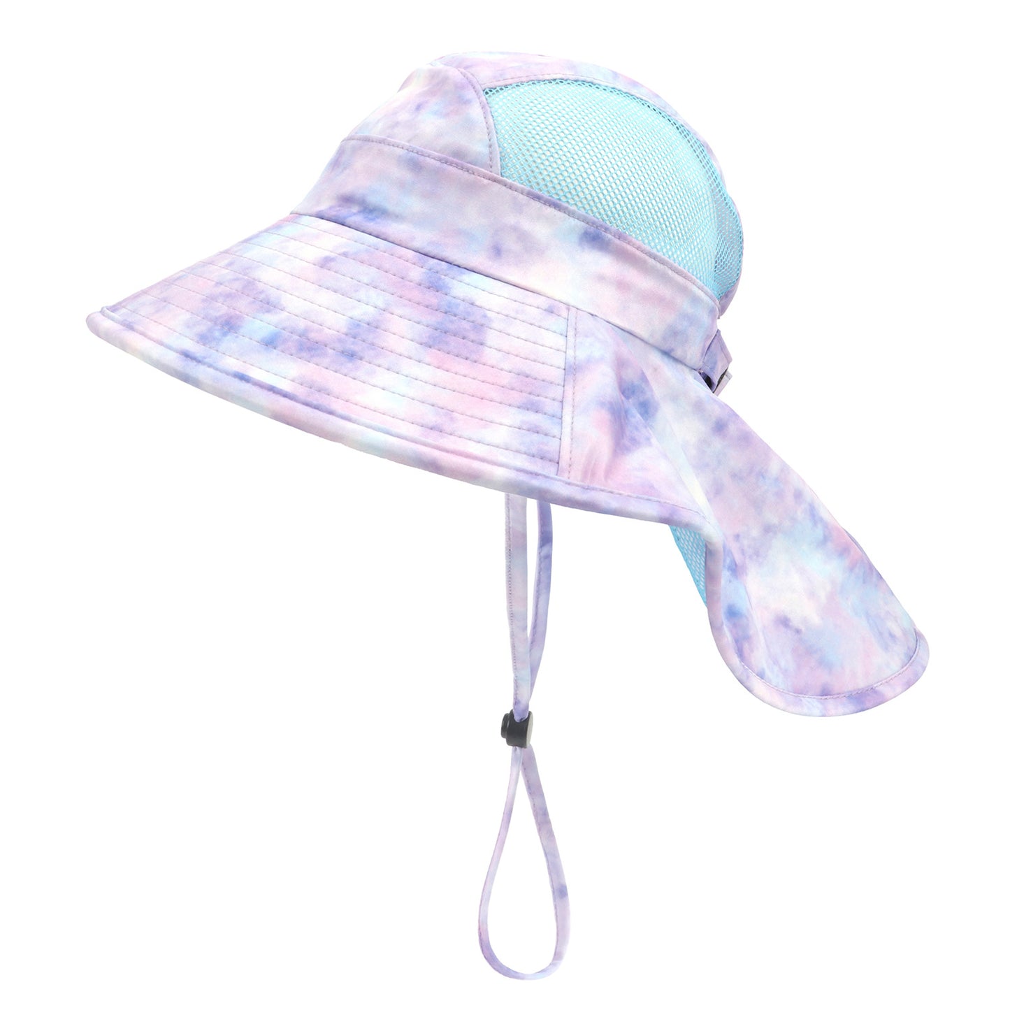 Children's Big Eaves Animal Printing Air-permeable Beachwear Neck Protection Bucket Hat Quick-drying Shawl Hat