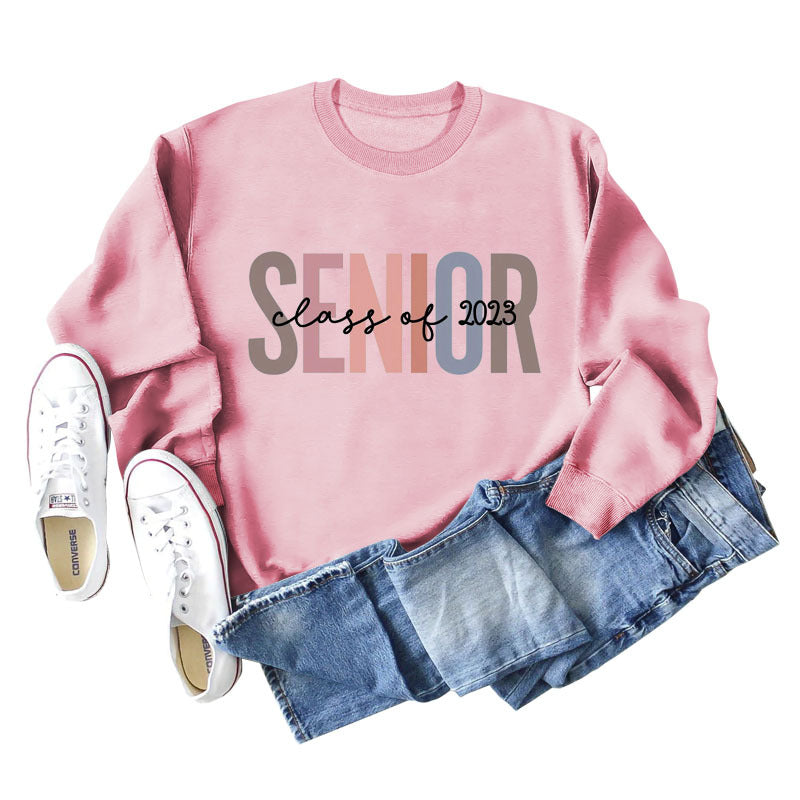 Female Lettering Fashion Loose Casual Long Sleeve Sweater