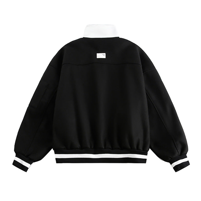 Handwritten Letter Embroidery Jacket Men