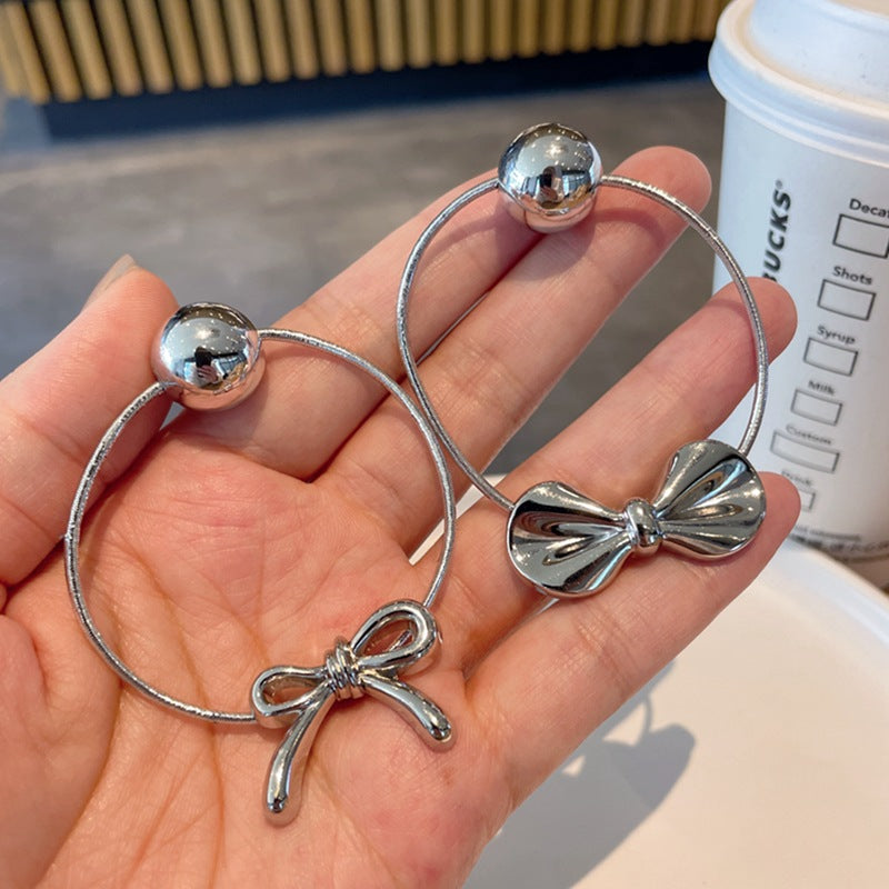 Bow Pearl Hair Rope Headdress High Sense