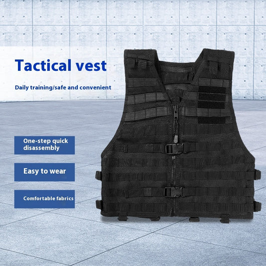 Pure Black Protective Outdoor Tactics Vest