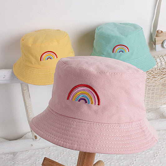 Children's Rainbow Bucket Hat Sun-proof