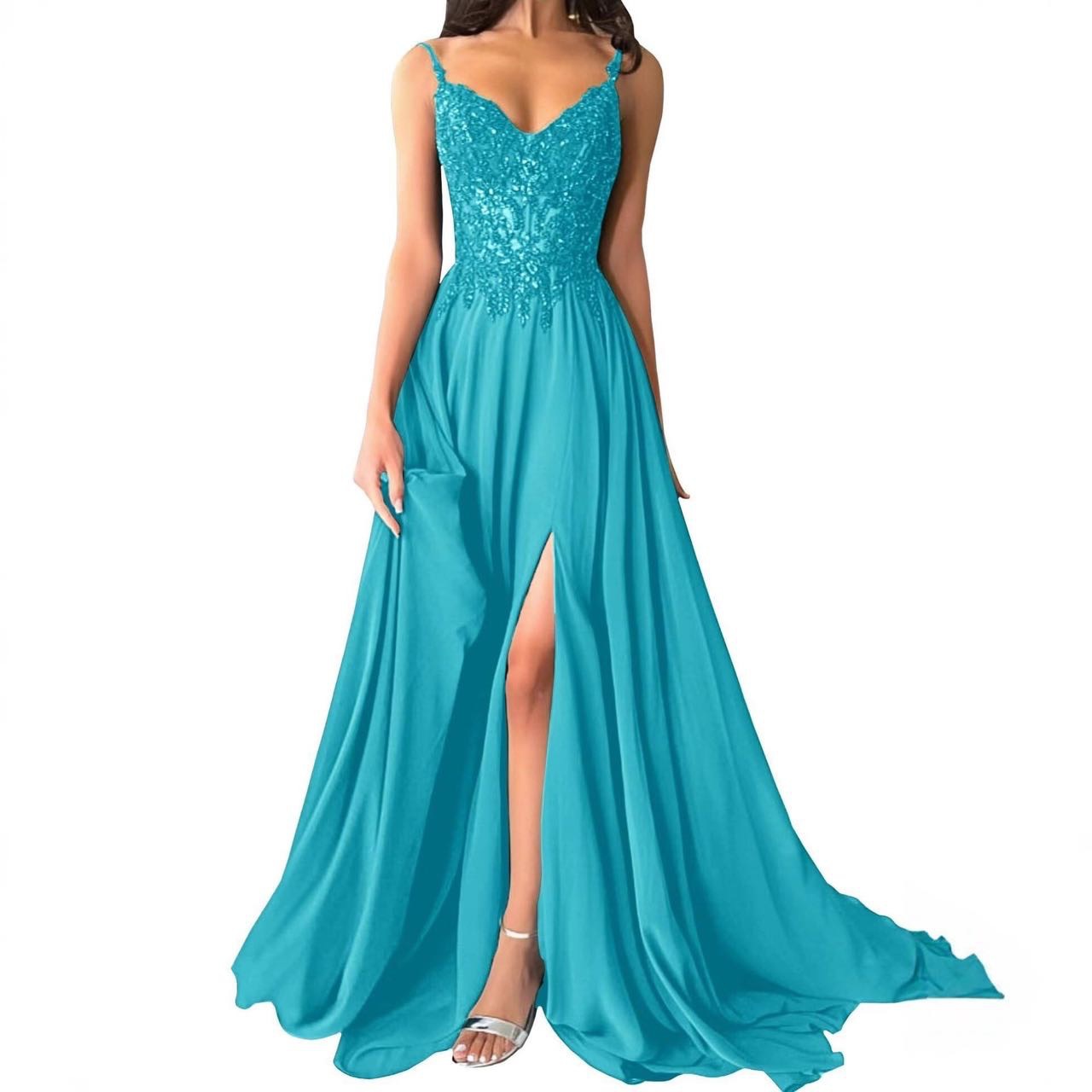 Strapless Vneck Evening Gown European And American Style