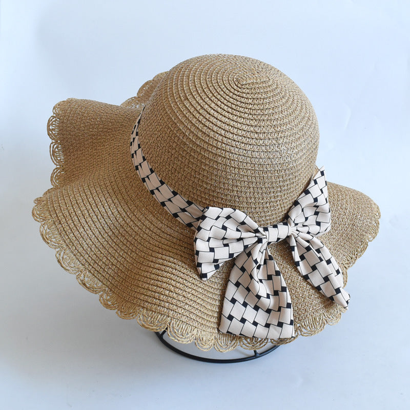 Sunscreen Lotus Leaf Beach Sun Hat Big Brim Straw Hat