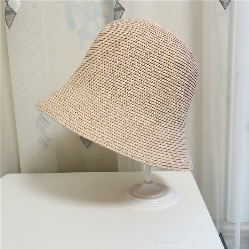 Ny Klassisk Ensfarvet Damers Sommerhat