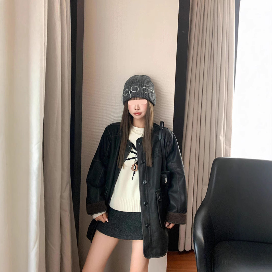 Full Score All-match Bow Pullover Sweater