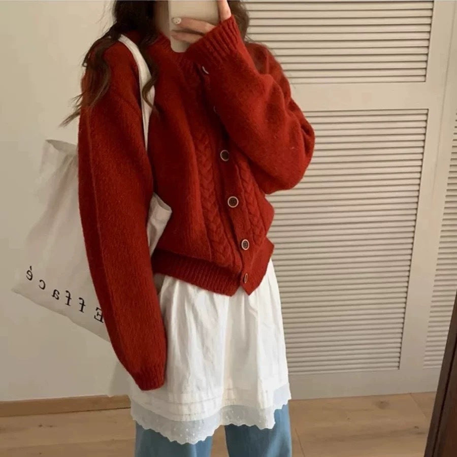 Loose Outer Wear Niche Knitted Cardigan Top
