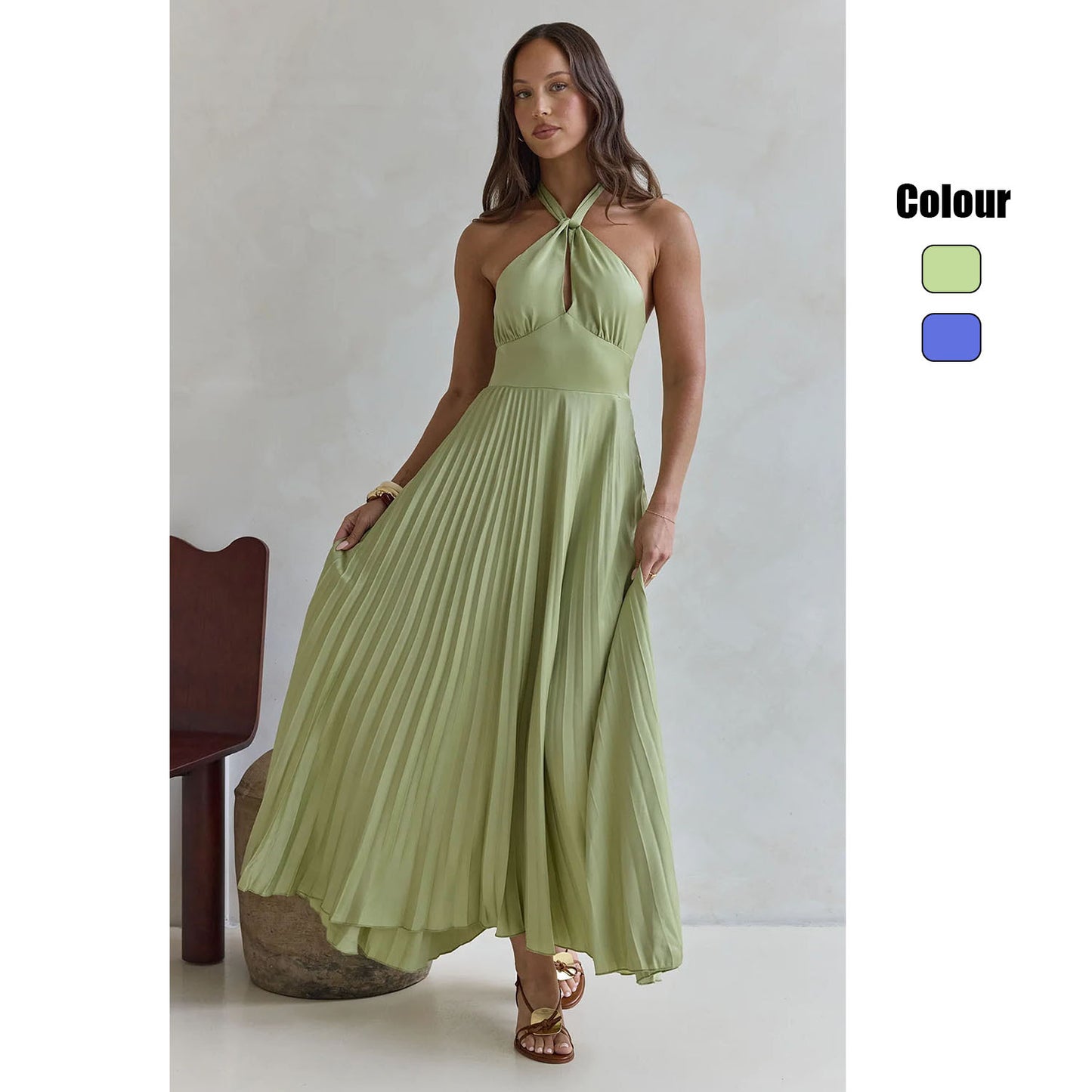 Women's Fashionable Sexy Strap Mid-Length Dress