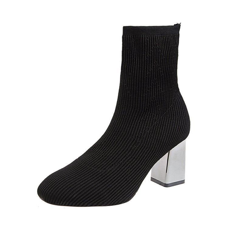 Martin Boots Women's Sleeves Wool Boots Spring Roll Shaft Stretch Socks