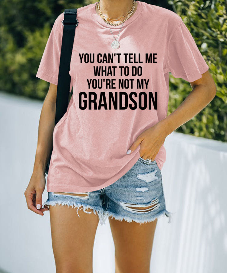 Simple Street Letter Versatile Casual T-shirt