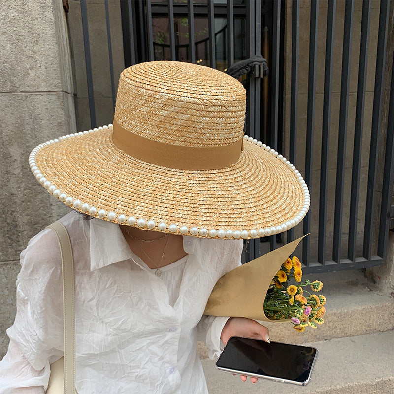 Pearl Element Natural Straw Big Brim