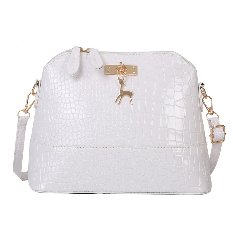 Dame Mode Afslappet Crossbody Taske i Ensfarvet med Stor Kapacitet